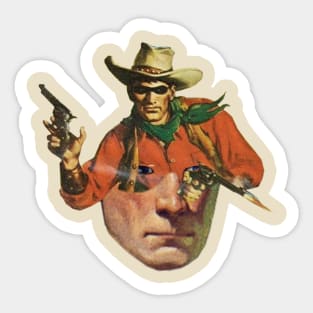 Cowboyman Head Sticker